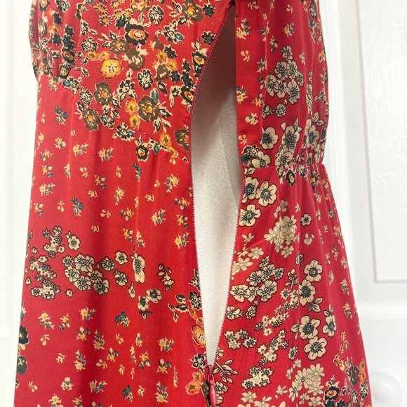 NWT Baltic Born Red Multi Floral Tiered Deep V-Neck Bowman Maxi Dress XL - Picture 11 of 16